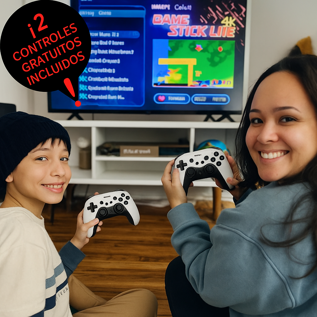 RetroGame™️ CONSOLA DE VIDEOJUEGOS (2 mandos gratuitos incluidos)