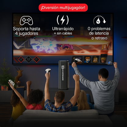 RetroGame™️ CONSOLA DE VIDEOJUEGOS (2 mandos gratuitos incluidos)